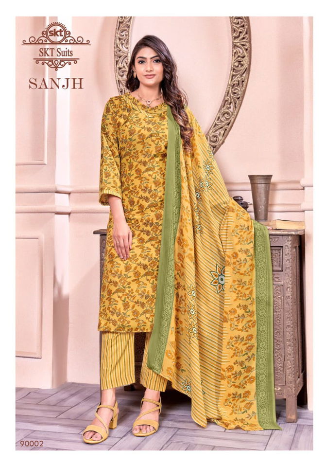 SKT Sanjh Digital Printed Cotton Dress Material Wholesale Clothing Suppliers In India